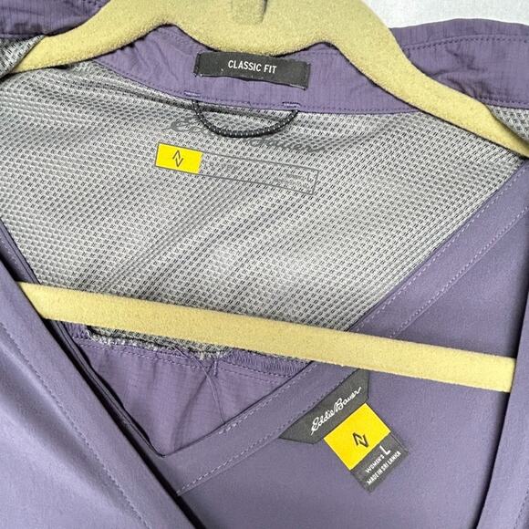2pc Eddie Bauer Departure Dress Women L Purple Midi Tank w L/S Shirt Classic Fit - Picture 5 of 15